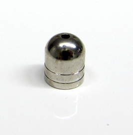 Verschlusskappe gerillt silber 8mm